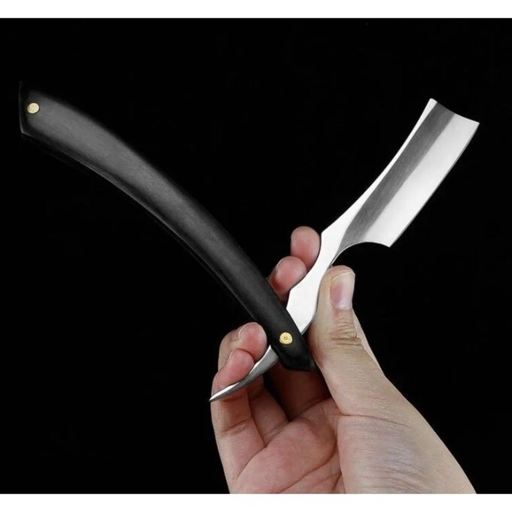 WOOD HANDLE BARBER STRAIGHT CUT THROAT SALON SHAVING RAZOR